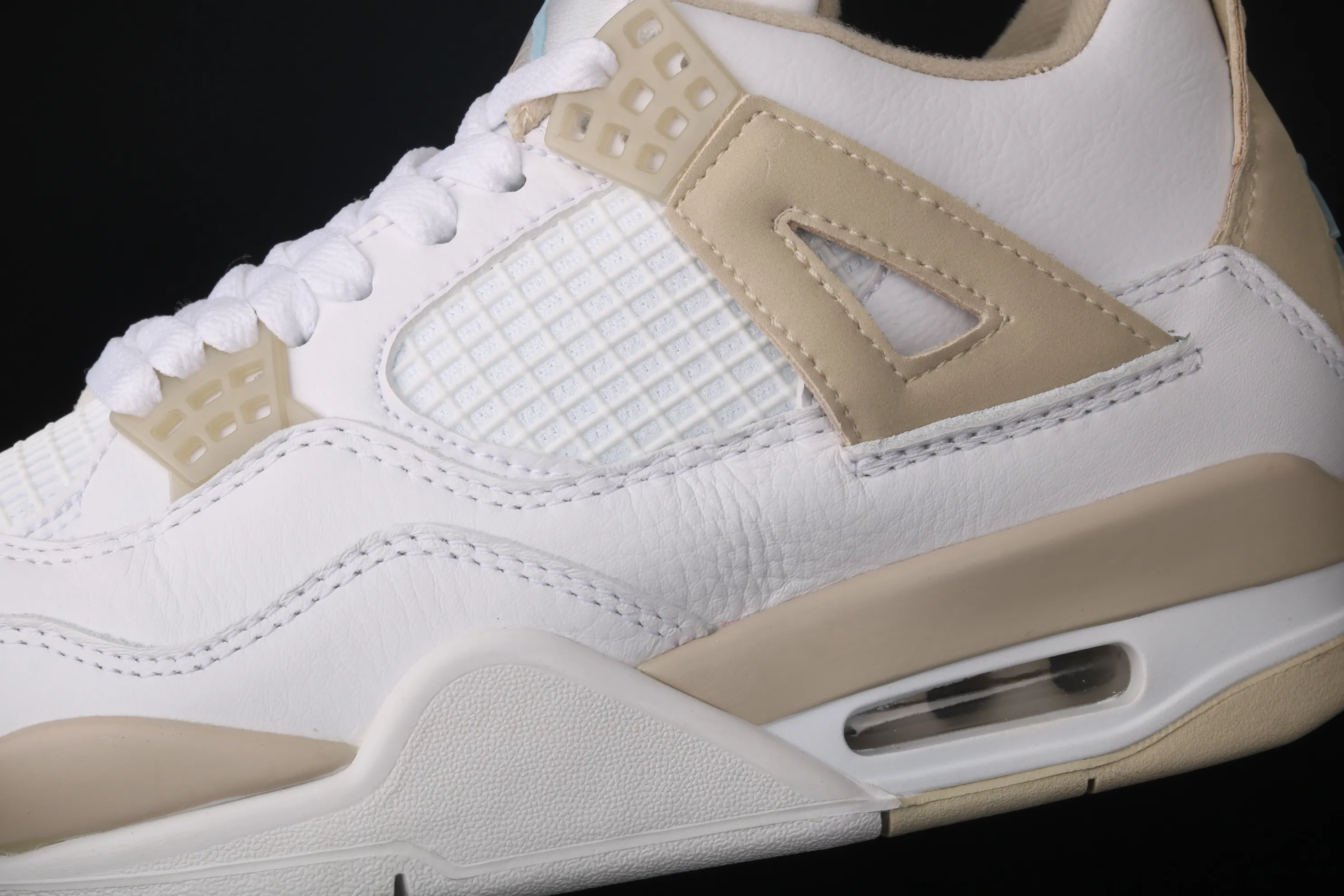 All Categories Air Jordan Jordan Series Basketball Shoes Air Jordan 4 Air Jordan 4 "Linen" AJ4 Joe 4 Beach White Gold #Original First Layer Leather 487724-118